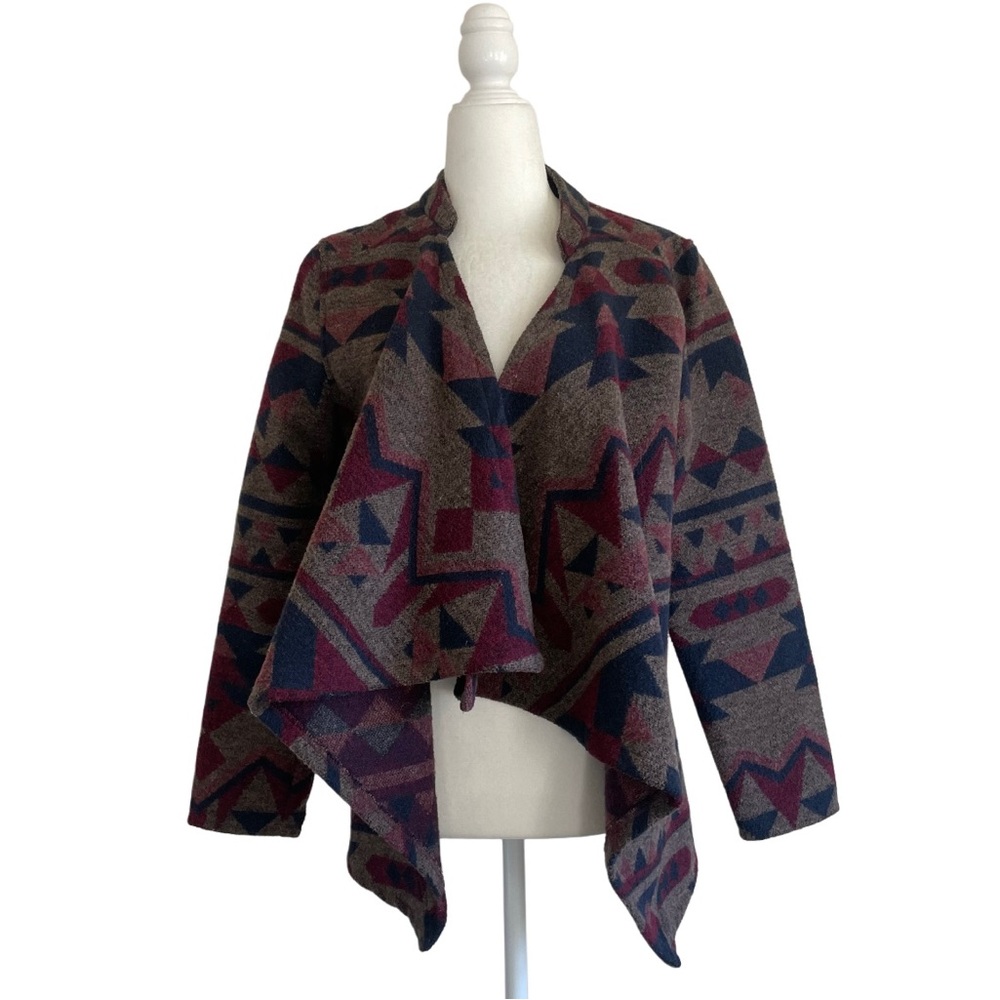 Vintage America Blues Open Front Tribal Cardigan Jacket